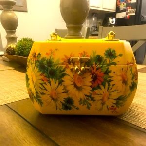 Yellow Butterfly Trinket Box/Purse